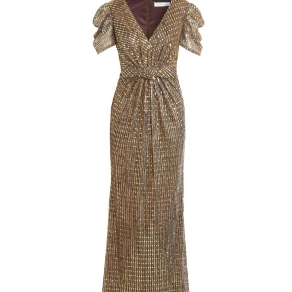 Mac Duggal Evening Dress size 8 Bronze #26661 ****Read 1 Flaw NWT